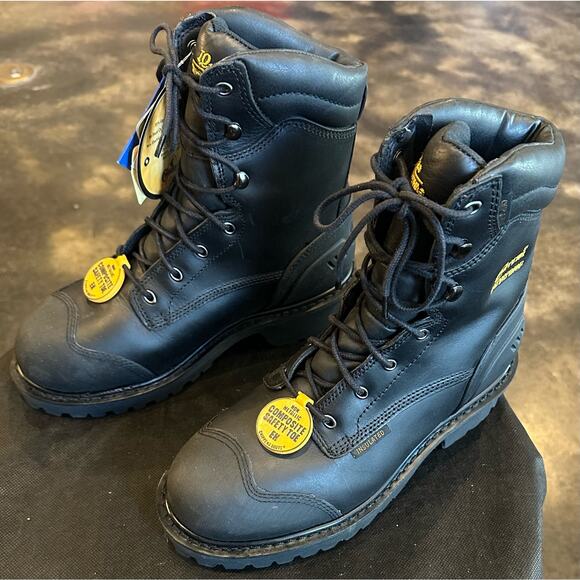 New Chippewa Men's Black Oiled Waterproof Insulated Composition Boot Size 7.5XW - Picture 6 of 9